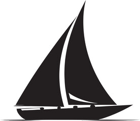 Sublime Seafaring Vector Logo of Minimal Boat Nano Nautical Minimalist Boat Emblem
