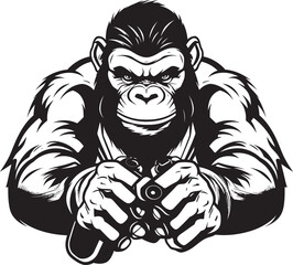Gaming Gorilla Grip Mighty Ape Gaming Emblem Mighty Muscle Mastery Primate Powerplay Logo