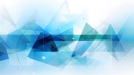 Energetic Overlap: Dynamic Design Geometry with Overlapping Triangles and Circles in Cool Blues and Greens - Versatile Background for Modern Applications