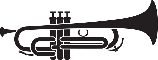 Sonic Serenade Melodic Trumpet Design Trumpet Harmony Iconic Music Logo