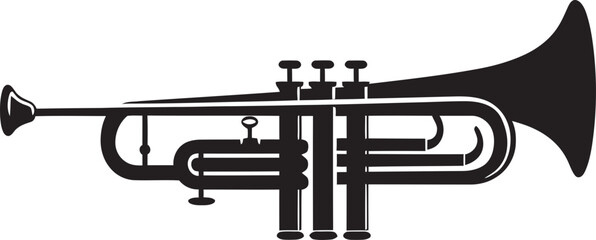 Brass Serenade Golden Trumpet Icon Sonic Harmony Melodic Trumpet Logo
