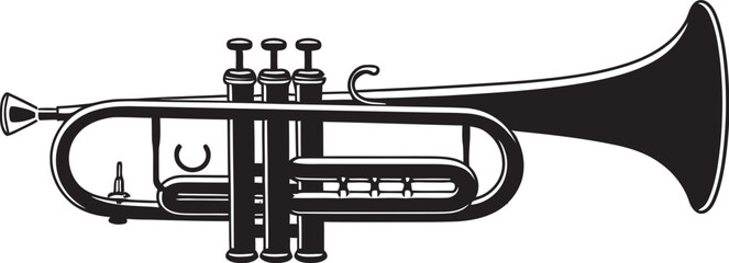 Trumpet Crescendo Melodic Vector Design Trumpet Harmony Musical Icon Vector