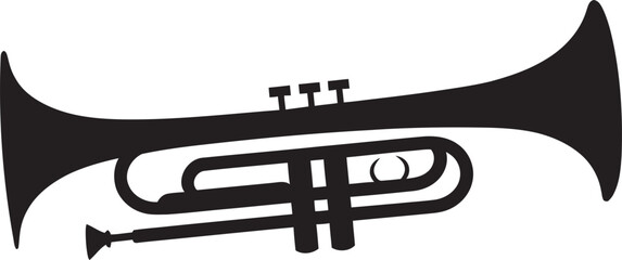 Brass Blast Iconic Musical Horn Golden Harmony Melodic Trumpet Logo