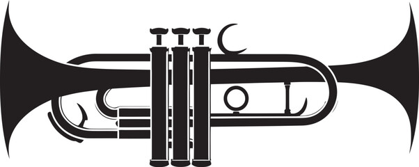 Sonic Serenade Dynamic Icon Emblem Trumpet Tune Elegant Trumpet Design