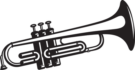 Brass Blast Iconic Musicians Trumpet Golden Harmony Melodic Icon Vector