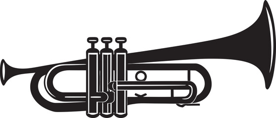 Harmony Herald Trumpet Vector Emblem Brass Brilliance Musical Trumpet Symbol