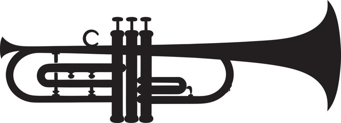 Sonic Serenade Musical Trumpet Icon Design Trumpet Triumph Music Icon Emblem