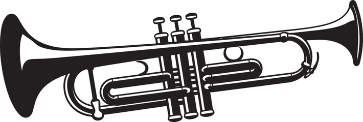 Harmony Herald Trumpet Logo Design Brass Brilliance Musical Trumpet Icon