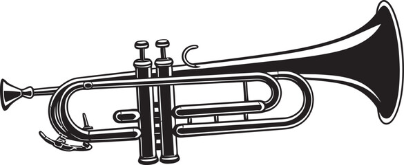 Brass Brilliance Musical Trumpet Icon Sonic Serenade Sound Icon Vector Emblem