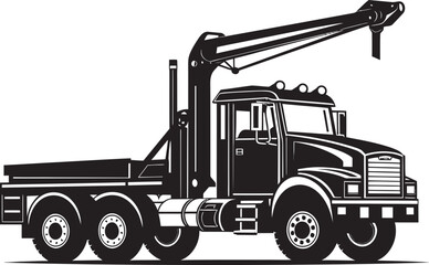 Mobile Mastery Truck Crane Vector Icon Lifting Legends Crane Truck Logo Design