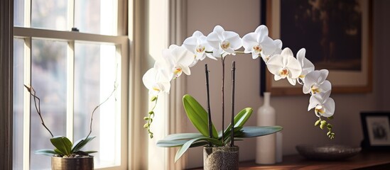 White Orchid in a Stylish Setting