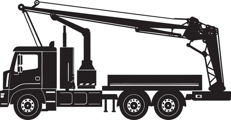 Towering Transporters Crane Truck Symbol Design CraneCraft Robust Truck Crane Icon Logo