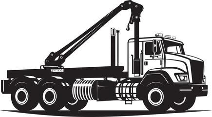 Robust Rigs Truck Crane Logo Design Industrial Innovators Crane Truck Icon Emblem