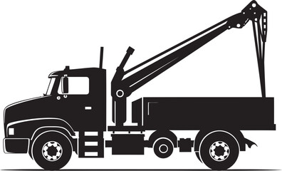 Skyward Solutions Truck Crane Symbol Mobile Lifter Crane Truck Vector Icon