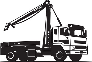 CraneCraft Truck Crane Logo Emblem Mobile Majesty Crane Truck Vector Icon