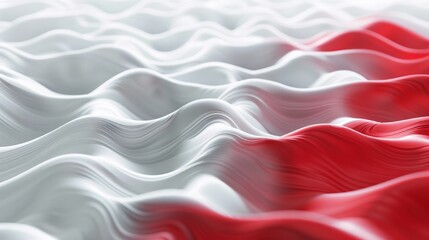 red and white photograph of a wavy background generative ai - Powered by Adobe