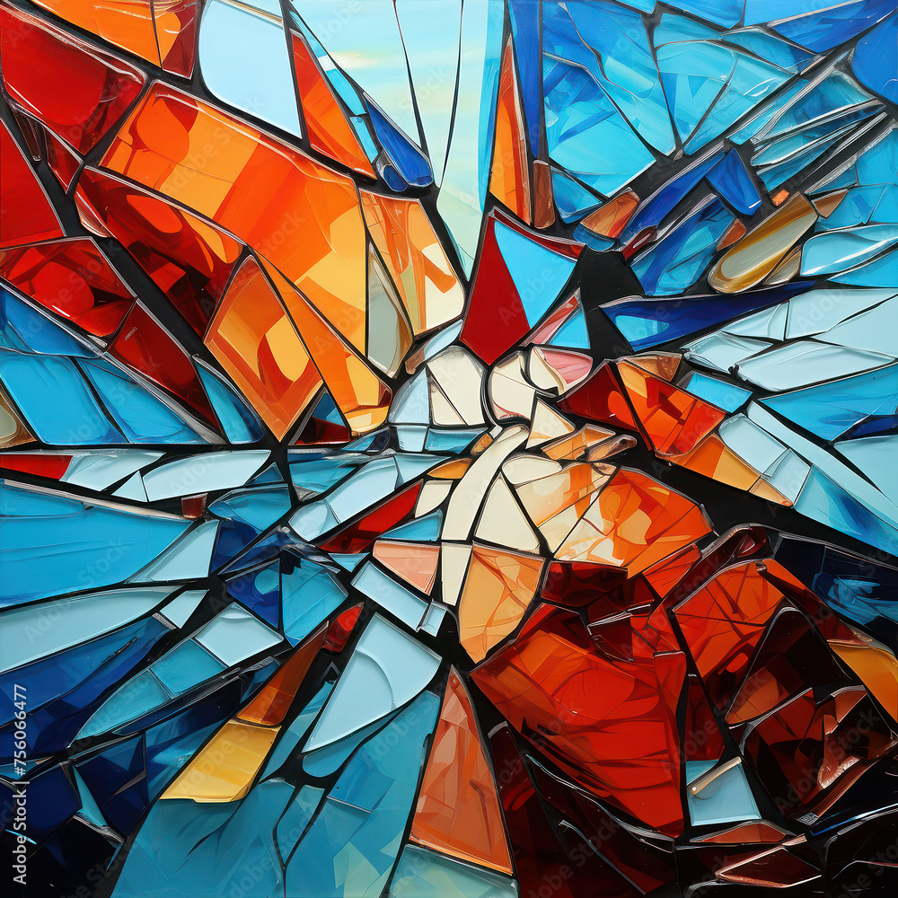 Poster Sunlit spectrum through abstract shards