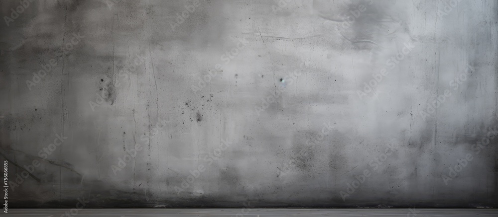 Poster a monochrome room with concrete walls and floors, creating a grey and dark atmosphere. the minimalis