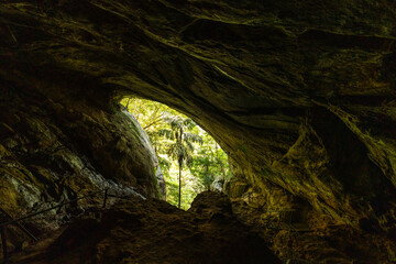 Entrance to the Ravana Cave in Ella, Badulla District of Uva Province, Sri Lanka