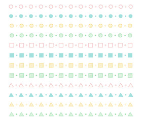 手書きの模様の装飾素材、仕切りの装飾、デコレーションライン、散布ブラシ