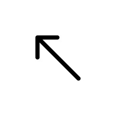 Illustration single icon black line arrow left up