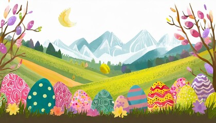 Naklejka premium easter background