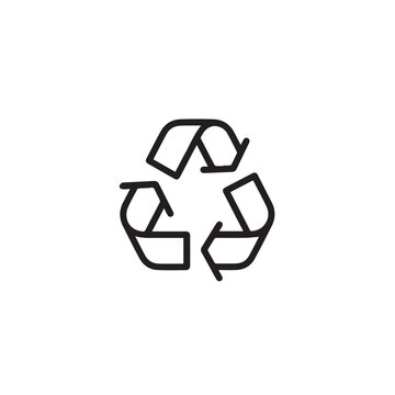 Recycle in cartoon, doodle style . Image for t-shirt, web, mobile apps and ui. Isolated 2d vector illustration in logo, icon, sketch style, Eps 10, black and white. AI Generative
