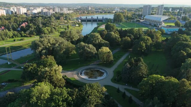 Landscape Culture And Recreation Park Rzeszow Aerial View Poland