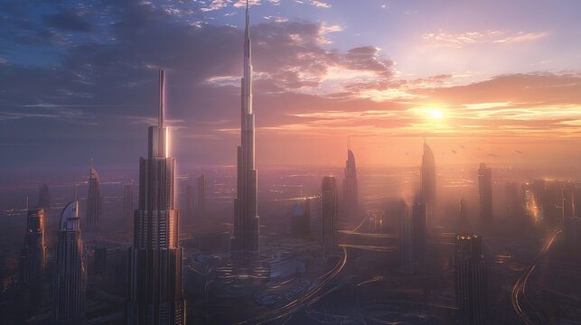 "Dawn's Embrace: The Promise of Tomorrow at Burj Khalifa"