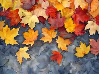 Naklejka na ściany i meble abstract autumn leaves background