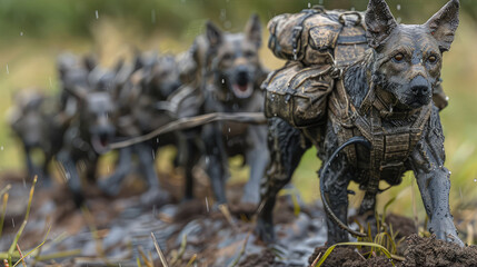 Bloodhound Mastery: Capturing the Training Journey. - obrazy, fototapety, plakaty