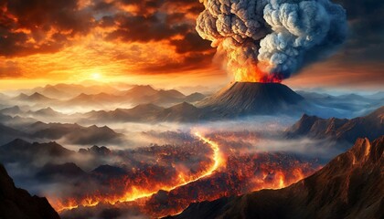Destruction and purification of the planet earth with fire the end of the world Revelation...