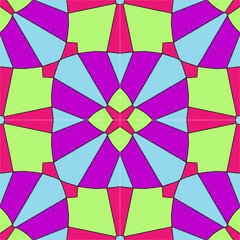 Colorful abstract geometric pattern with a kaleidoscope design and pastel tones suitable for backgrounds and creative projects