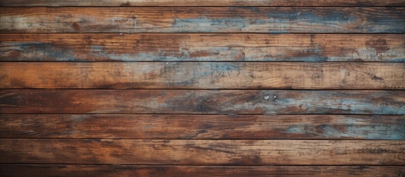 A detailed shot of a brown wooden wall with a blurred background. The hardwood planks create a beautiful pattern resembling brickwork, showcasing the natural beauty of the building material