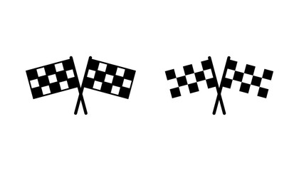 Racing flag icon set. race flag icon.Checkered racing flag icon