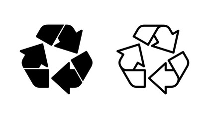 Recycle icon set. Recycling vector icon.