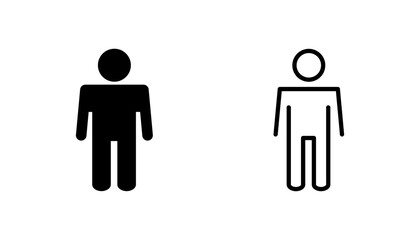 Man icon set. male icon vector. human symbol