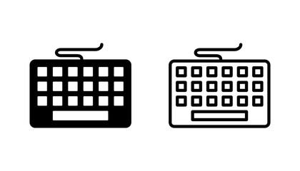 Naklejka premium Keyboard icon set. keyboard vector symbol