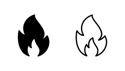 Fire icon set. fire vector icon