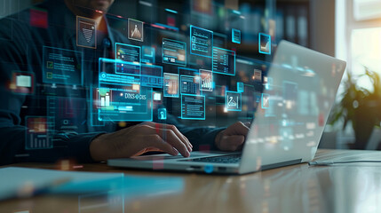 Document Management System (DMS) uploading and archives documents with the help of AI Artificial intelligence