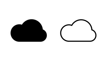 Cloud icon set. cloud vector icon