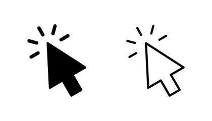 Click icon set. pointer arrow icon. cursor icon vector