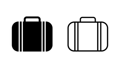 Briefcase icon set. suitcase icon. luggage symbol.