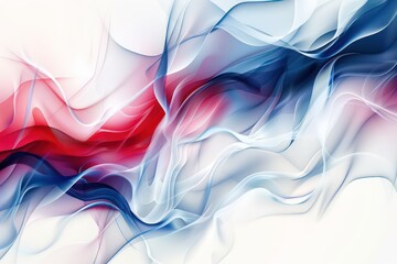 abstract forms in vector style for a computer background, white and red and blue