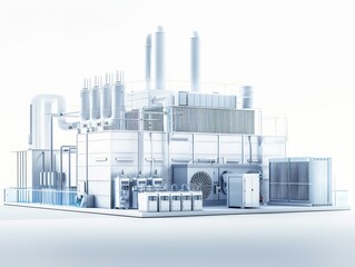 electrical and thermal board control, industrial storage, clean white background