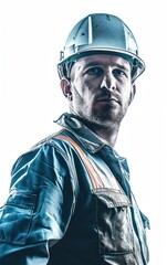 Fototapeta premium engineer wearing a helmet