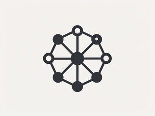 molecule flat modern logo 