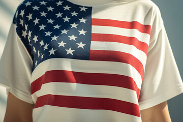 Obraz premium American flag t-shirt