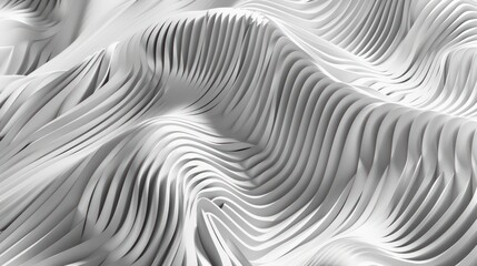 wave move across the screen background, light silver on white background 
