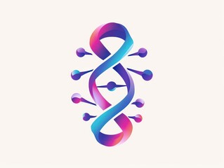  science dna strand logo design 